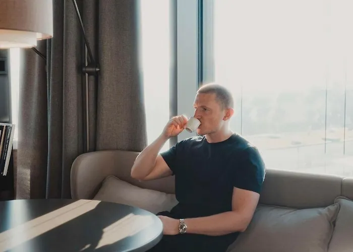 ホテル Radisson Blu At Porsche Design Tower シュトゥットガルト